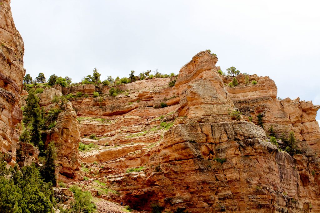 the imposing walls of the Grand Canyon from the South Kaibab Trail