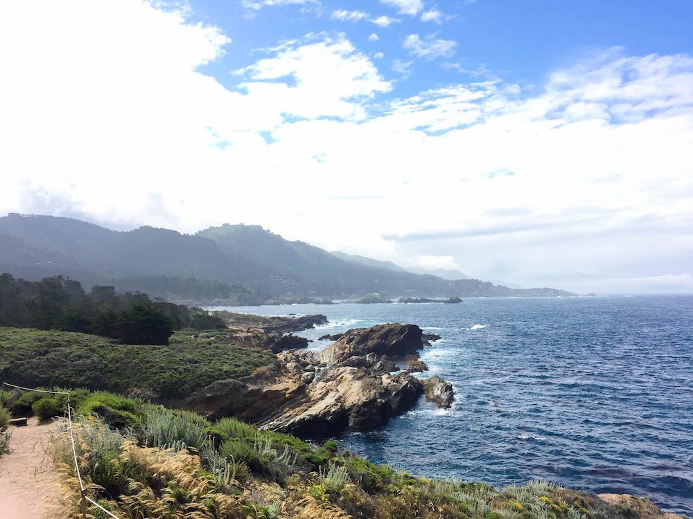a Moody Coastline in Point Lobos State Natural Reserve California USA
