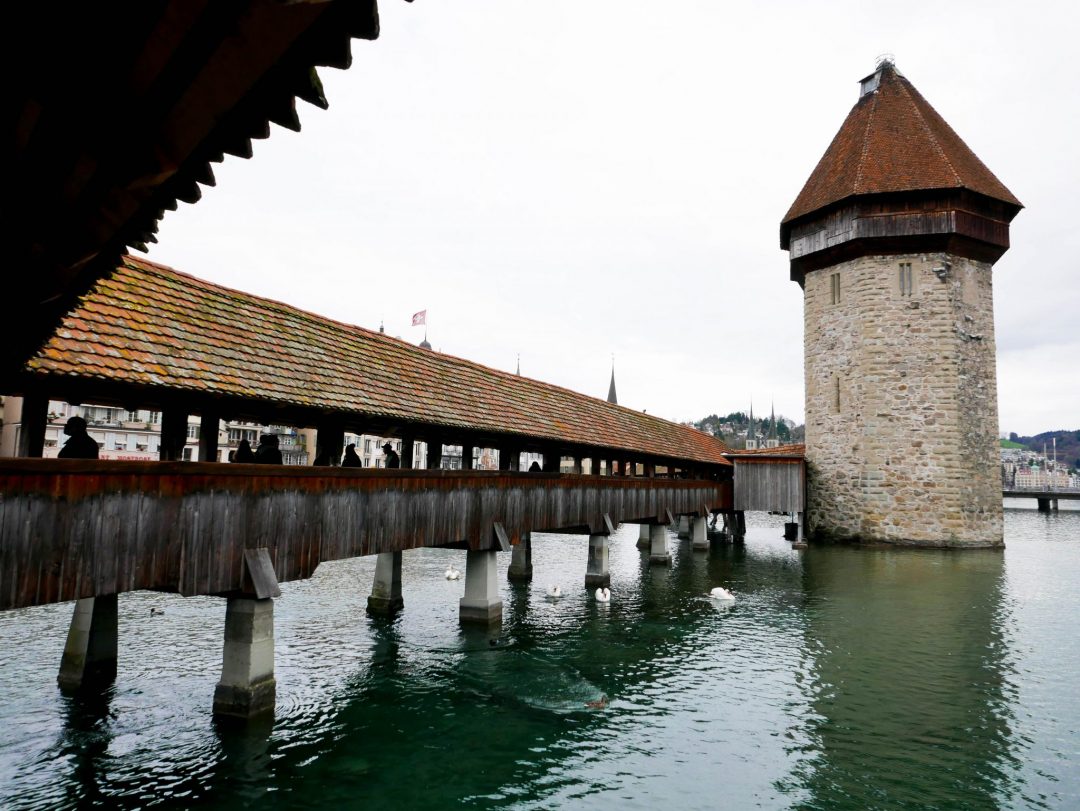 the kapellbrucke in lucern, switzerland on my first solo trip
