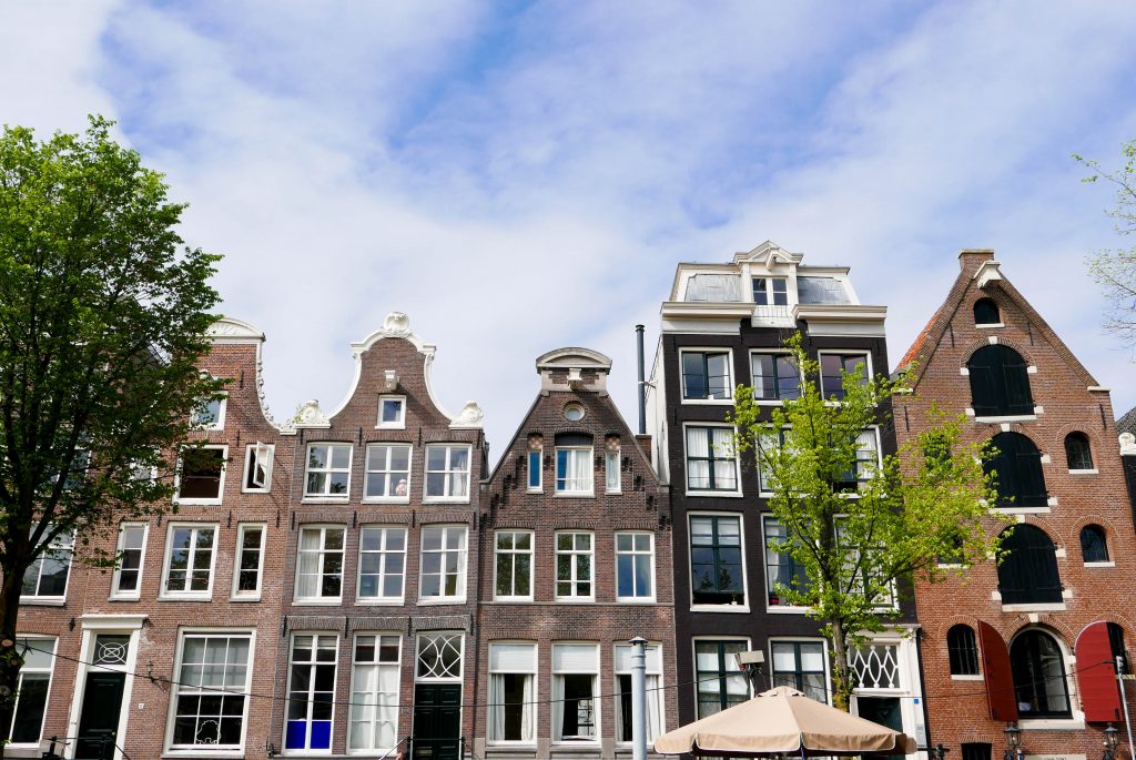 Amsterdam Houses. Amsterdam is one of the best solo female travel destinations!