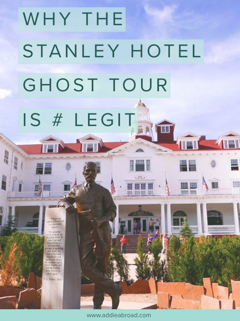 Do you believe in ghosts? Even non-believers will be shocked by what they find at the Stanley Hotel, the inspiration for Stephen King's The Shining. Read this post to learn about the Stanley Hotel Ghost Tours and what (spooky) things they entail. #travelblog