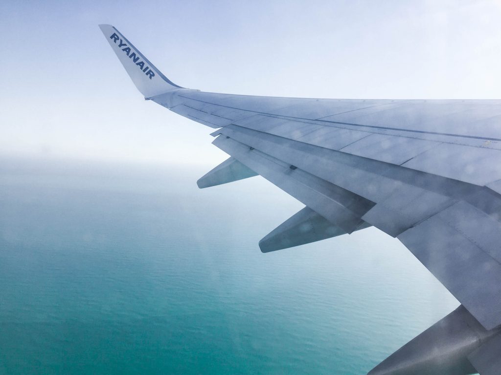 Ryanair plane wing