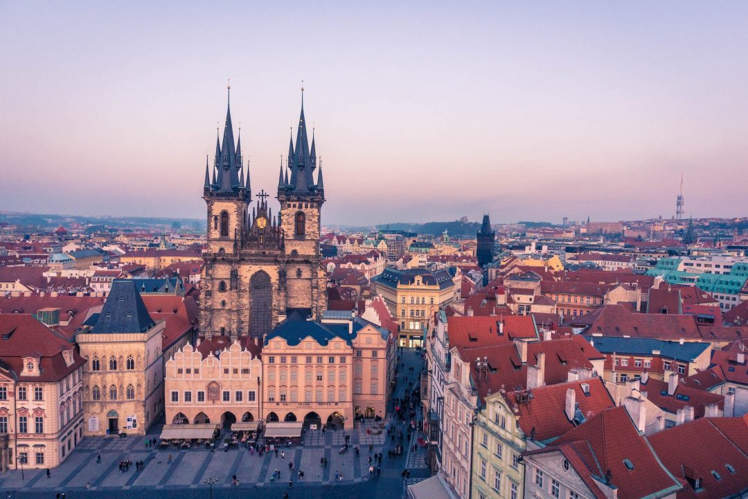 The Church of Our Lady Before Tyn on the Old Town Square in Prague