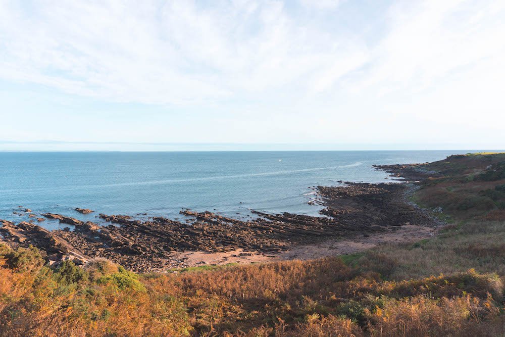 looking out at the sea from the Fife Coastal Path, no fog included