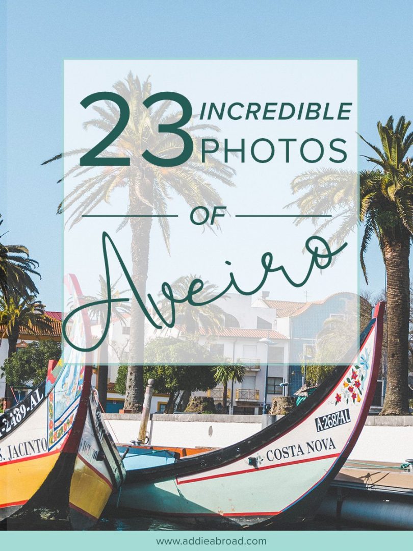 Aveiro, Portugal might not be on everyone's radar, but it's actually one of the best places to go in Portugal. If you look at pictures of Aveiro, you'll see why it's one of the most beautiful places in Portugal, if not the world. Best known as the 'Venice of Portugal', you can't miss it! Here are 23 Aveiro pictures that will make you buy a plane ticket #travelblog #travelphotos #travelphotography #portugal #europe #eurail