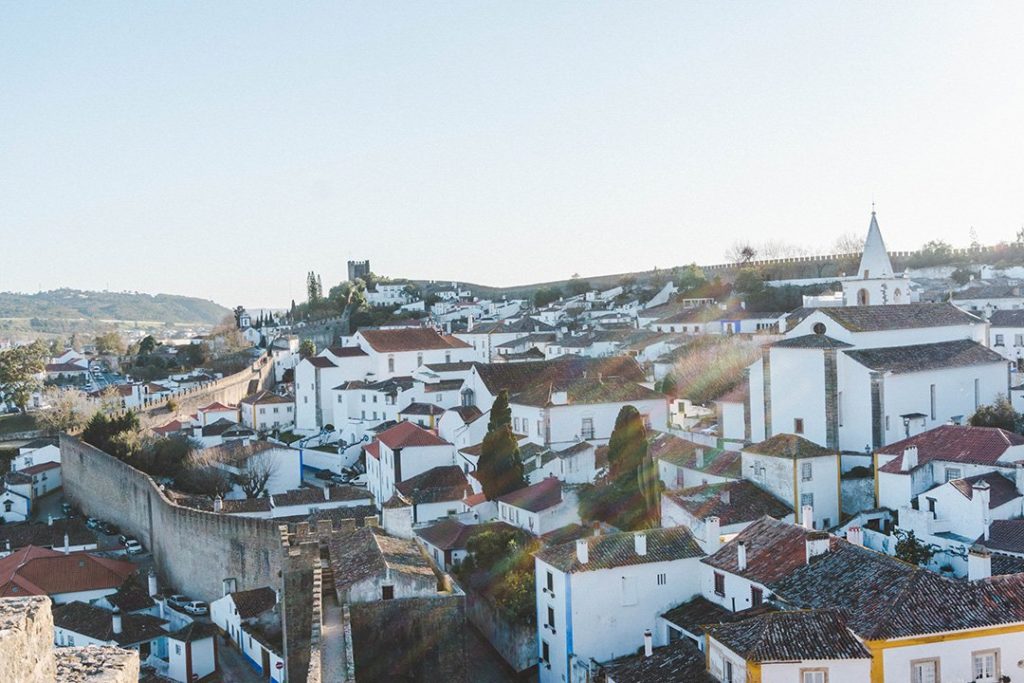 the white-washed town of obidos
