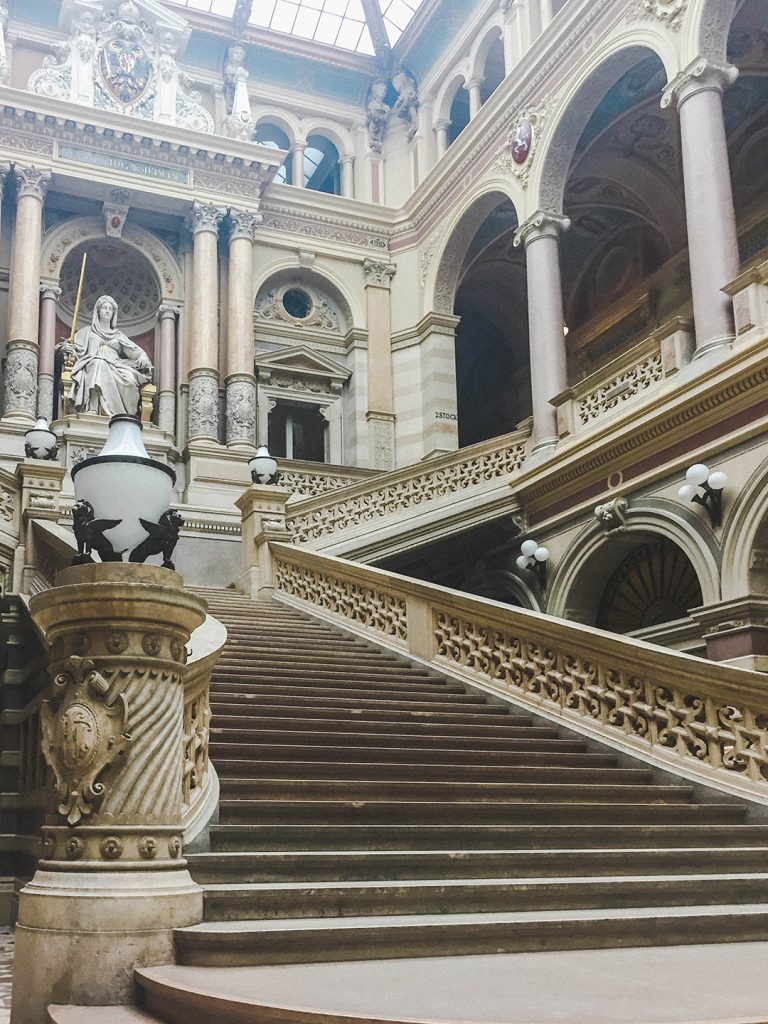 Staircase in the Justitzpalast of Vienna, Austria