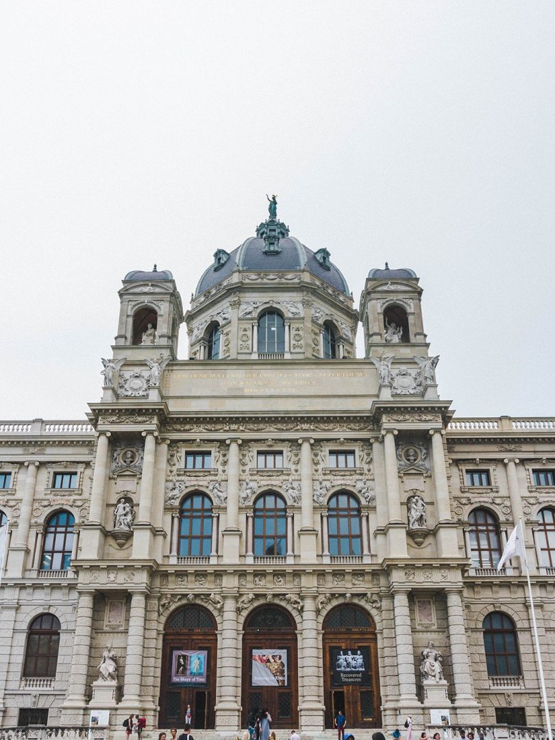 The outside of the Art History Museum in Vienna, Austria
