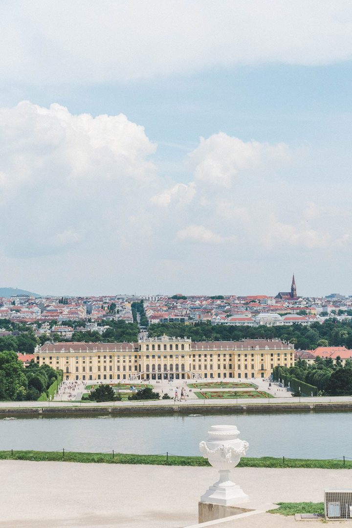 A look out at Vienna, Austria and Schönbrunn Palace