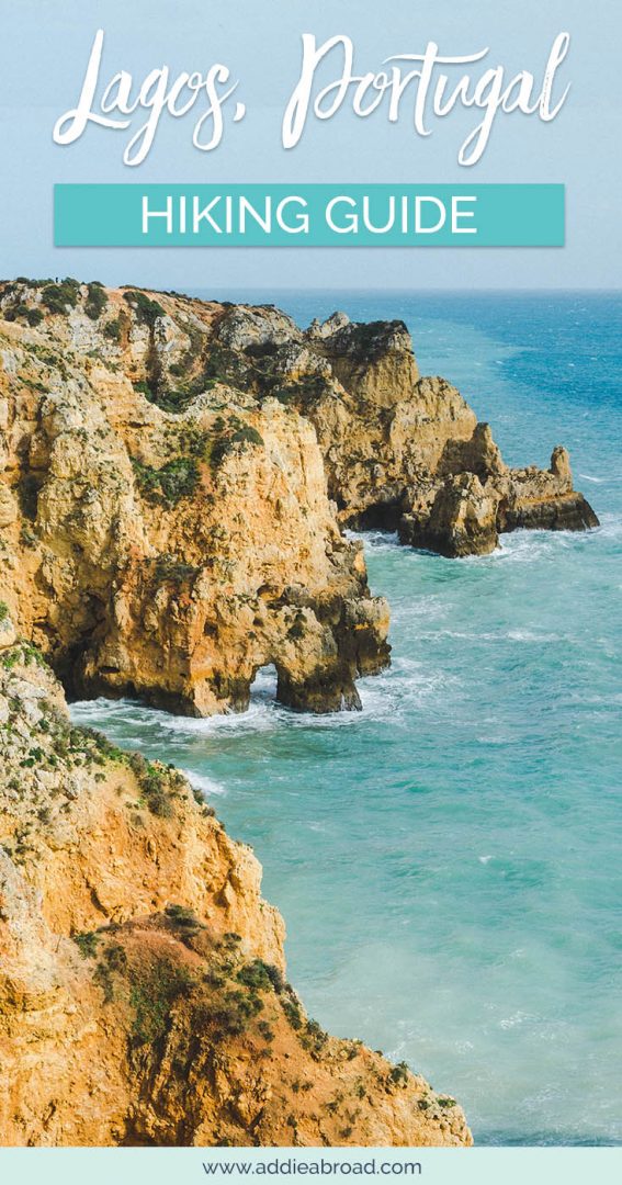 Visiting Lagos, Portugal soon? You NEED to check out this amazing hike along the top of the cliffs, which includes visiting some of the best beaches in Lagos, Portugal. Read this Lagos hiking guide to find out more. #Lagos #Portugal #AdventureTravel #TravelInspiration