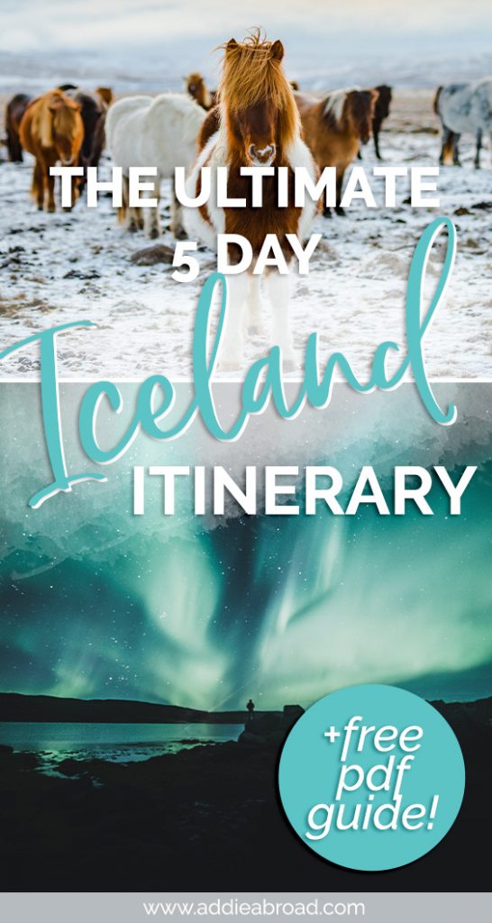 This 5 day Iceland Itinerary takes you through the best things to do in Iceland. Swim in the Blue Lagoon, drive the Golden Circle, day trip to the black sand beaches of the South Coast, and more. Click through to start planning your trip!
