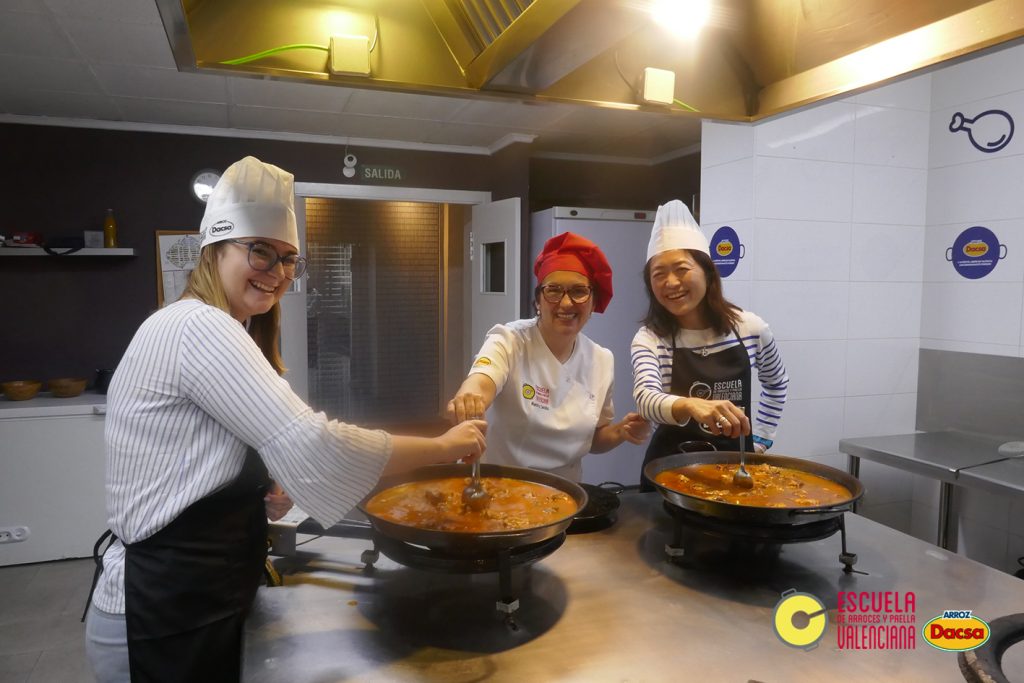 Learning how to cook Paella at the Escuela de Arroces y Paella! By far on of the coolest things to do in Valencia