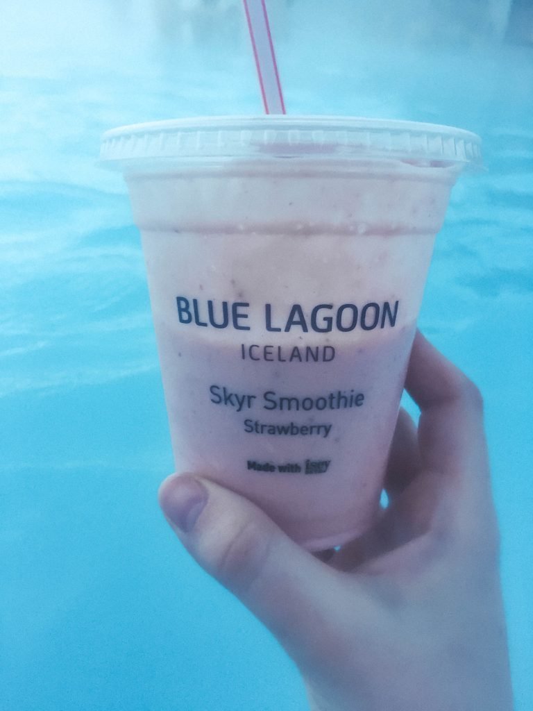 A smoothie from the Blue Lagoon in Iceland