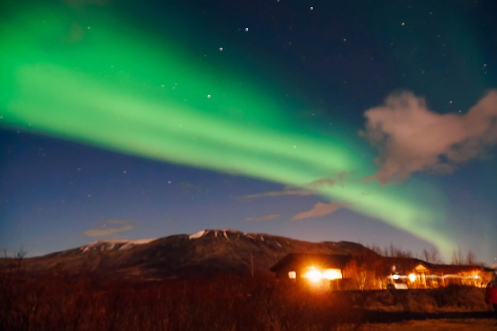 the northern lights in Iceland in December