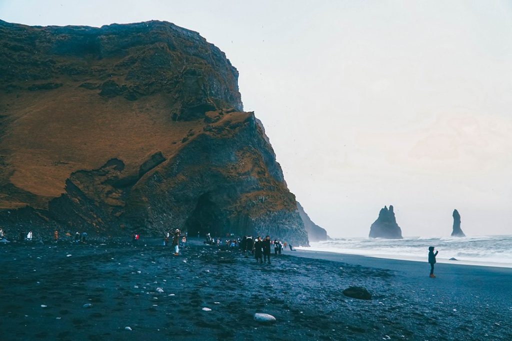 Black sand beach on the south coast of iceland, a must-see during 5 days in Iceland