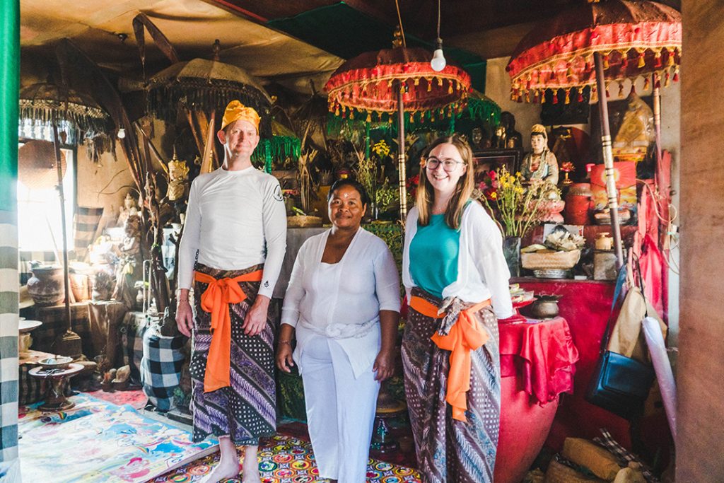 Addie, Kenneth, and the female Hindu Priest