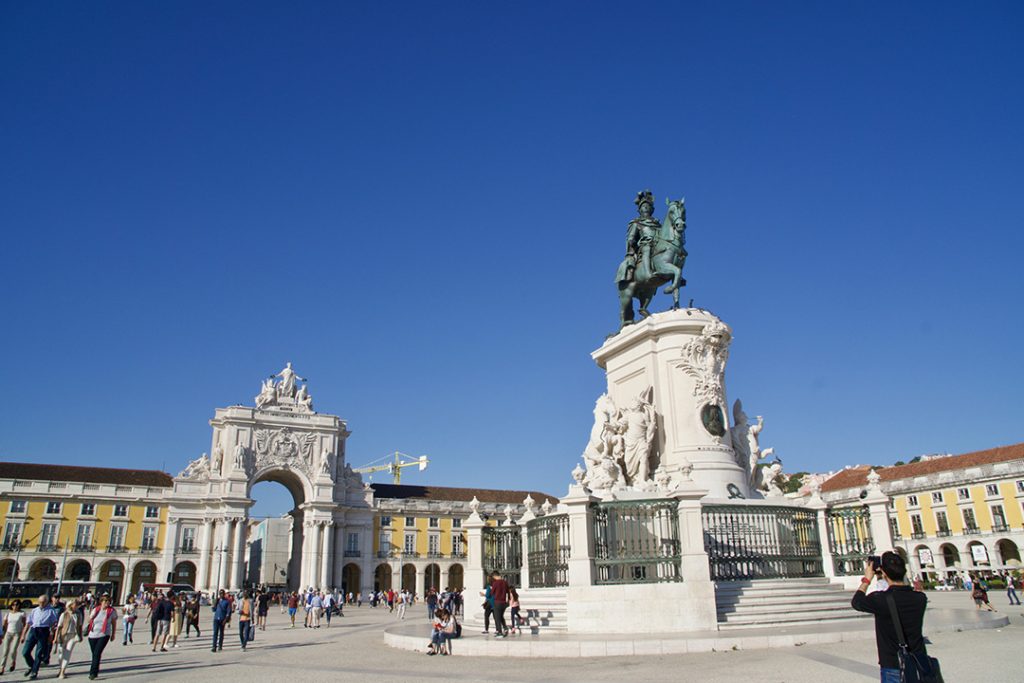 The main square of Lisbon, Portugal