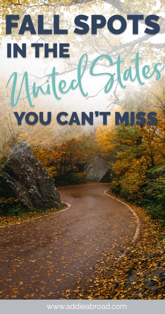 Looking for a great fall getaway in the United States? This fall travel guide will tell you all of the best places in the USA to visit for your fall vacation. Learn all about USA travel, fall travel, the best fall vacations in the US! #usa #unitedstates #travel #fall #autumn