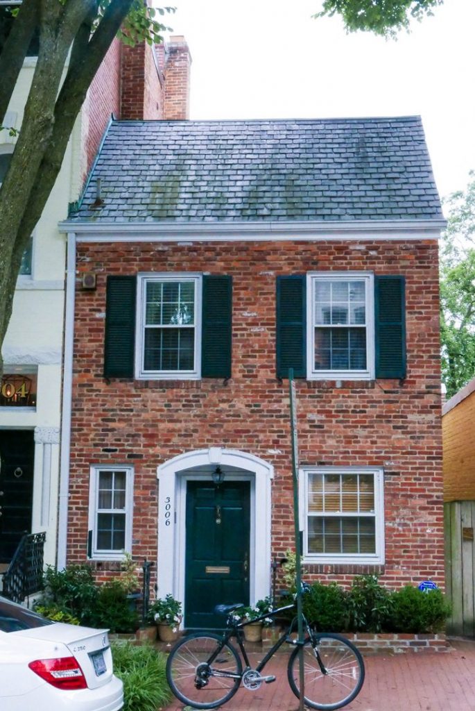 A brick house in Georgetown, Washington DC.