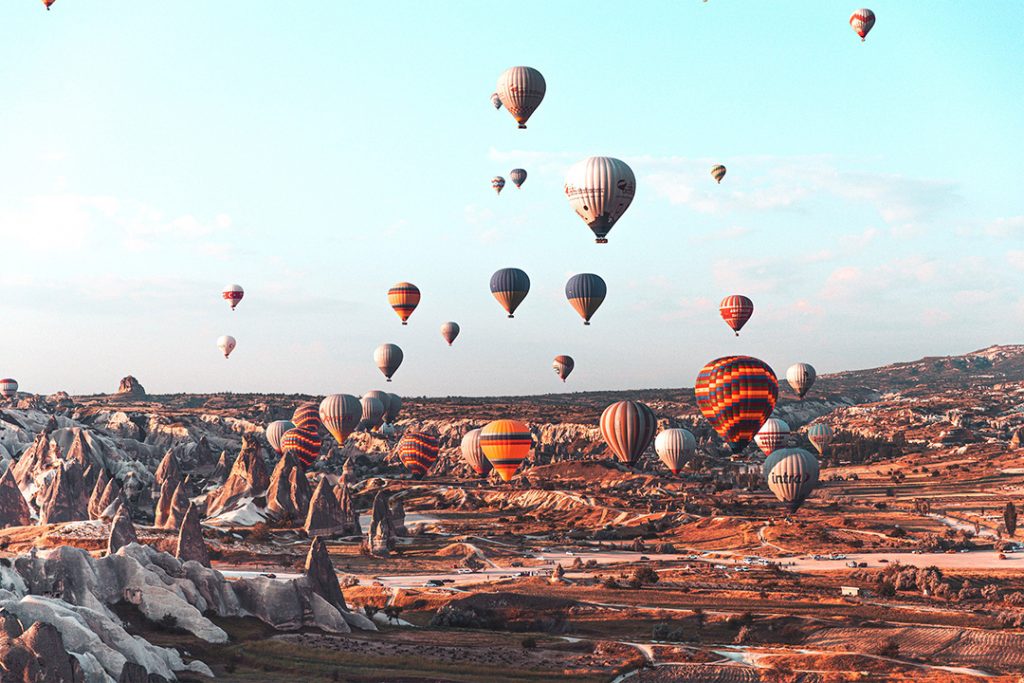Hot air balloons in Cappadoccia