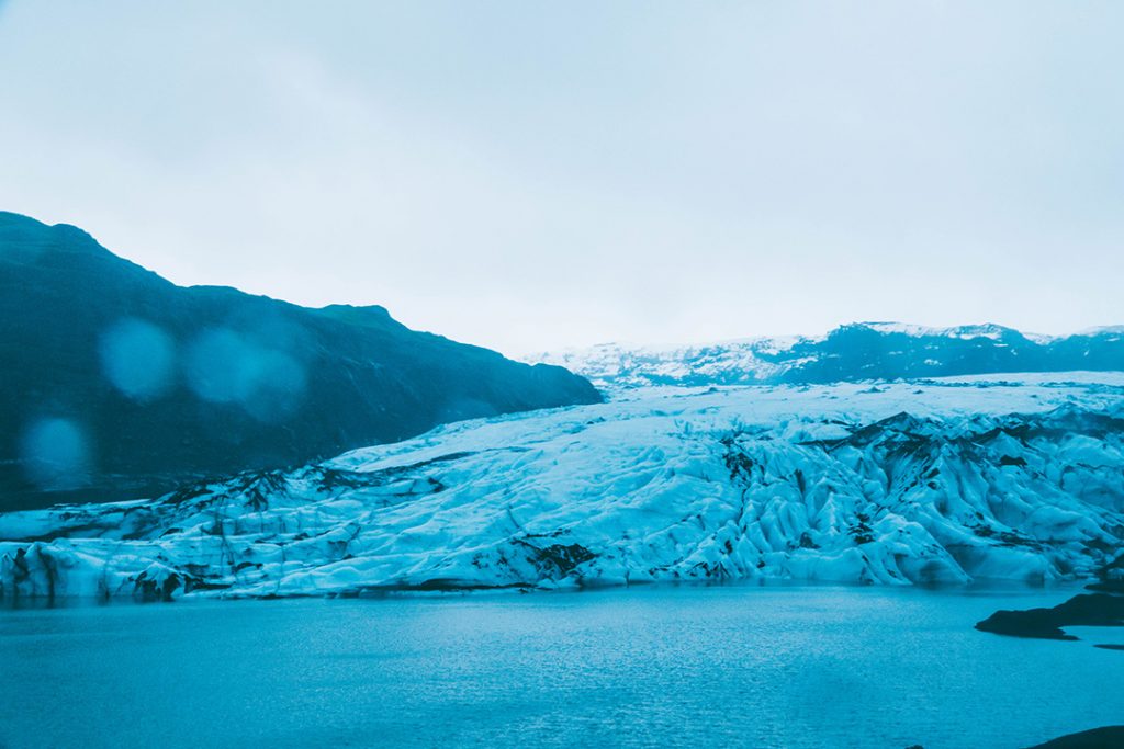 the melting Sólheimajökull glacier