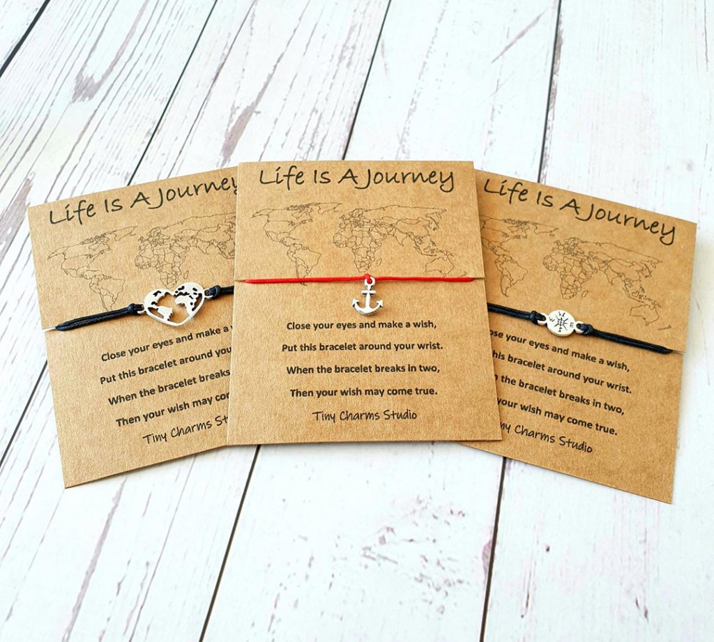 travel wish bracelets - one of the best travel gifts for her!