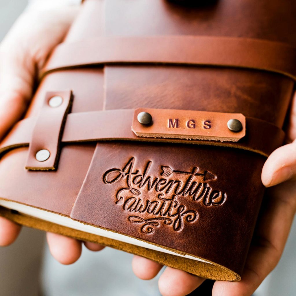 Leather travel journal. Journals make great travel gifts for her!