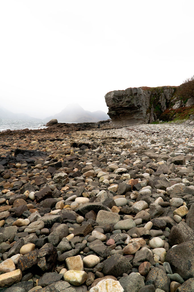 the rocky beach of elgol
