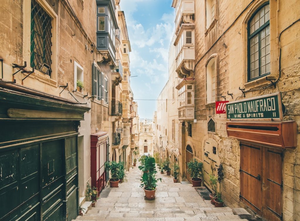 an ancient street in Malta