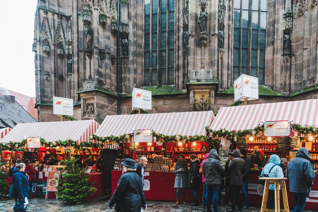 stalls at the original regional market in nuremberg