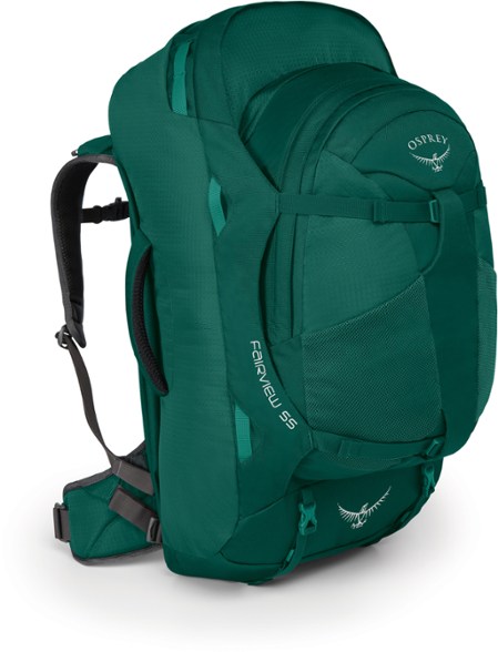 osprey fairview 55l backpack with detachable day pack in green
