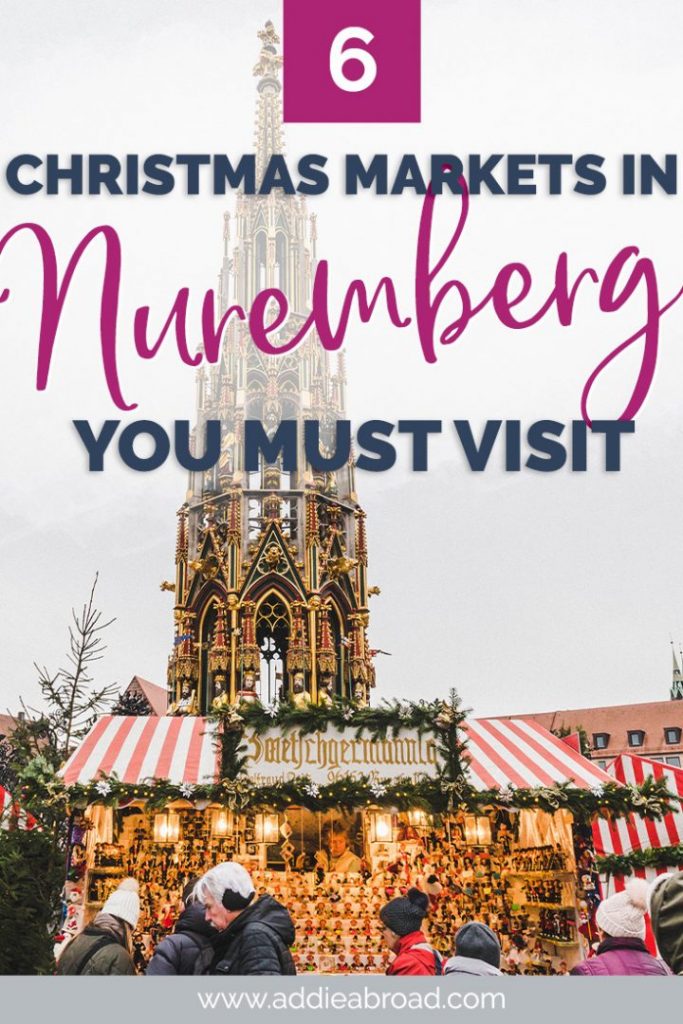 Going to travel to Nuremberg this winter? Here are the 6 Nuremberg Christmas Markets you need to visit, incudling the Nuremberg Christkindlmarkt, the Nuremberg Children’s Christmas Market, and the Feuerzangenbowle! #christmas #christmasmarket #nuremberg #germany