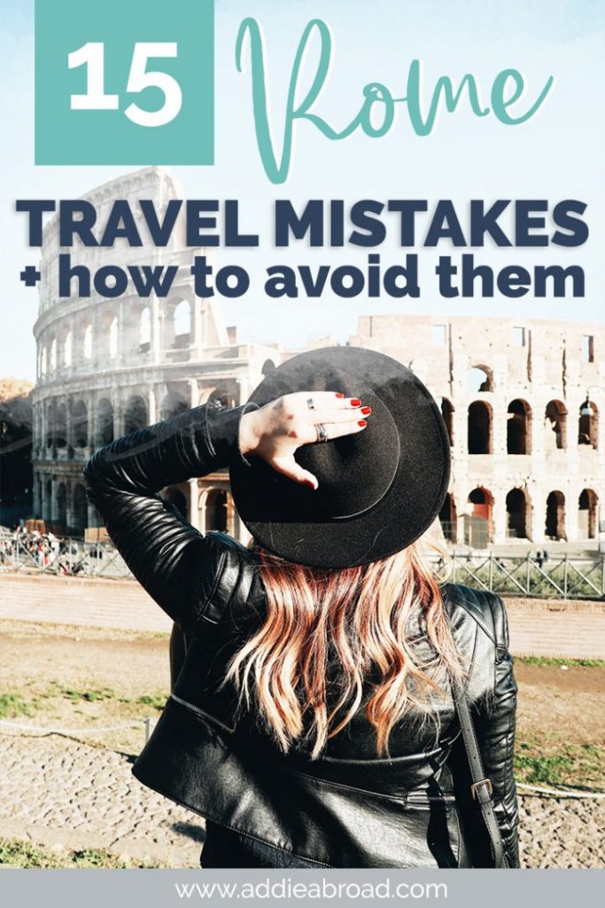 Traveling to Rome, Italy soon? Whether you're looking for things to do in Rome or the best Rome food, you don't want to make these Rome Travel Mistakes! Learn everything you need to know about the Colosseum, Forum, and food in this post! #rome #italy #travel