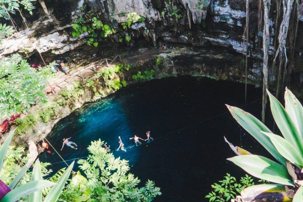 Cenote San Lorenzo Oxman from above