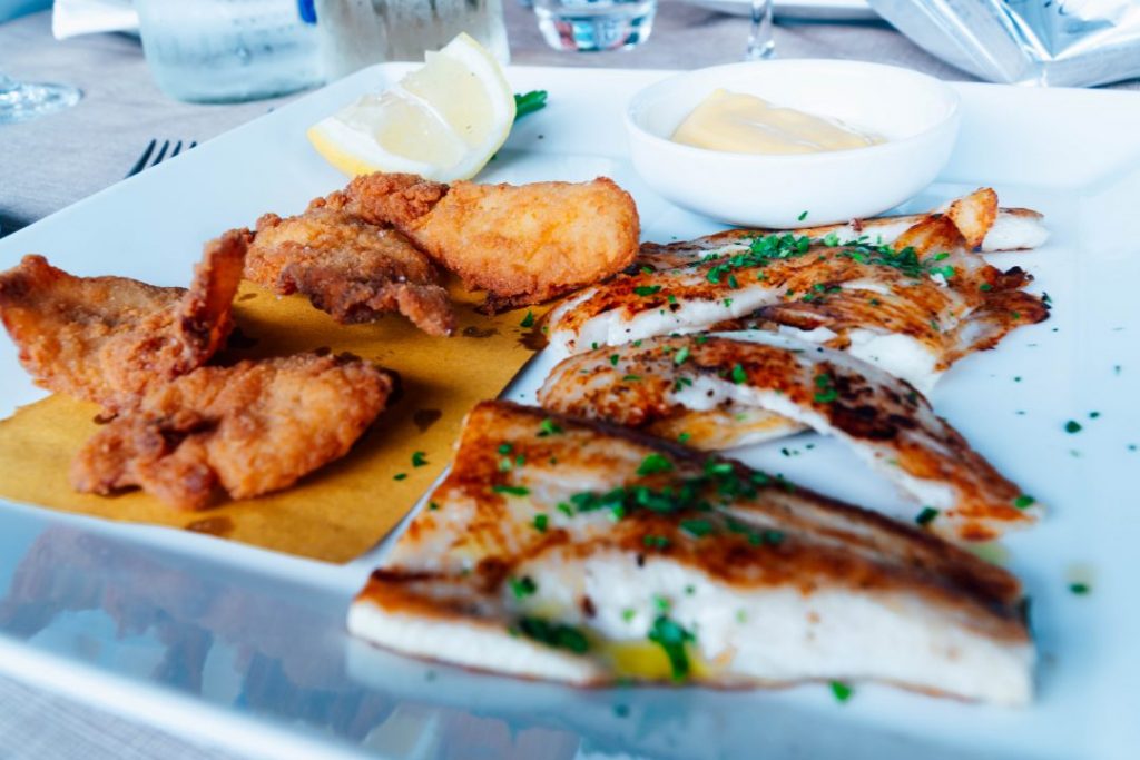 Fresh fish from Miralago Camping on Lake Idro