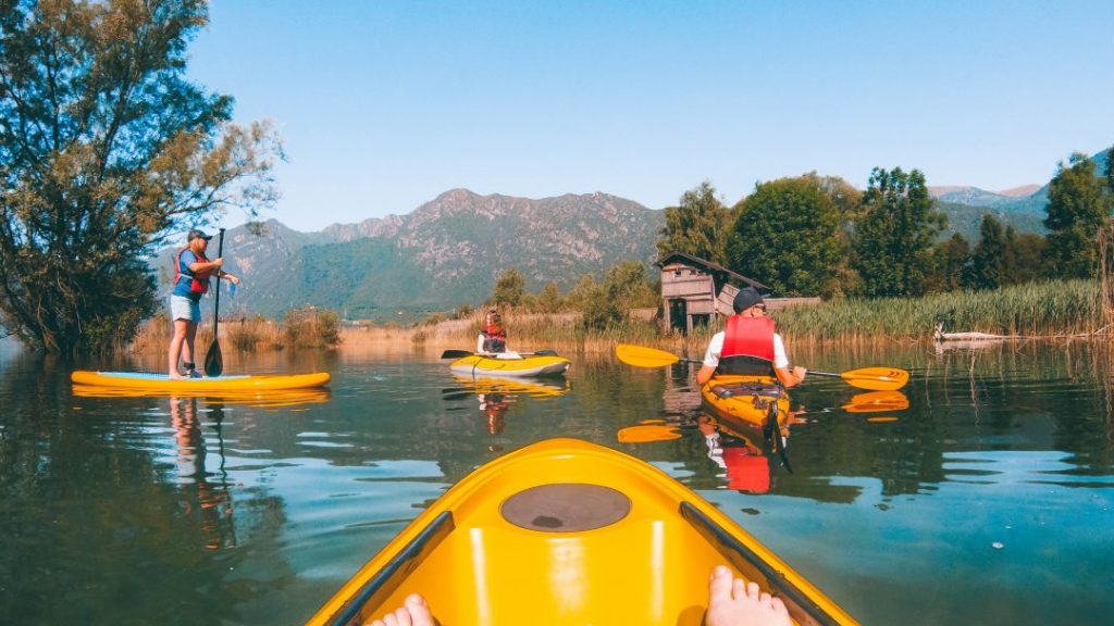 Kayaking on Lake Idro in Valle del Chiese