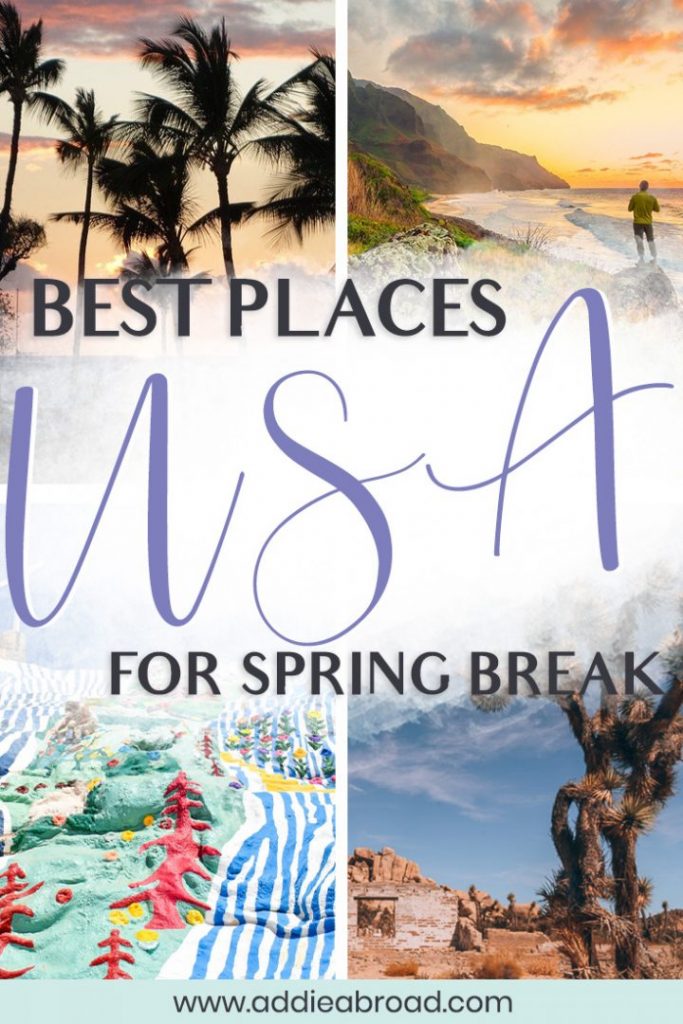 Are you looking for some great spring break travel ideas? These 21 places are the best spring break destinations in the US! So tick some things off your bucket list by visiting Hawaii, California, and other amazing spots in the United States! #springbreak #travel