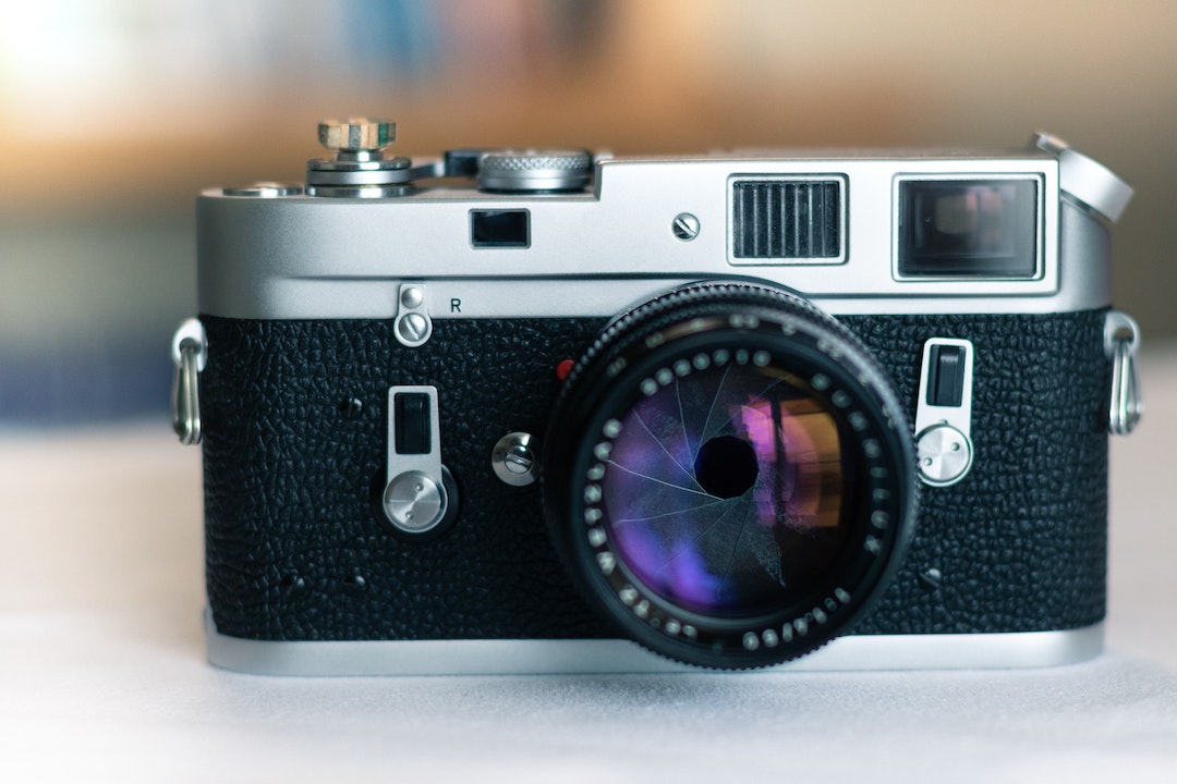 a camera with a small aperture opening