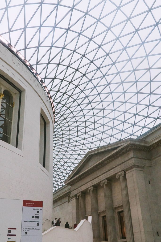 the main atrium of the british museum on a london girls trip