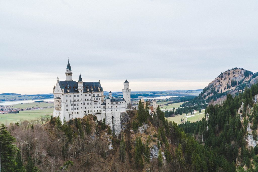 neuschwanstein castle as seen from the marienbrucke